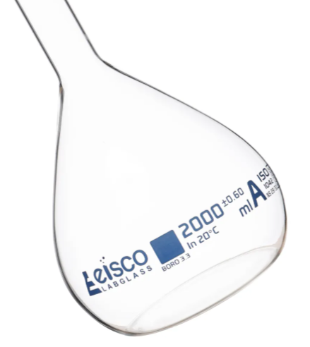 Volumetric Flask (Class A) with stopper,  2000ml 
