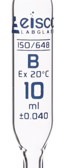 10ml Glass Pipette (Class B) Bulb Form - Pack of 5