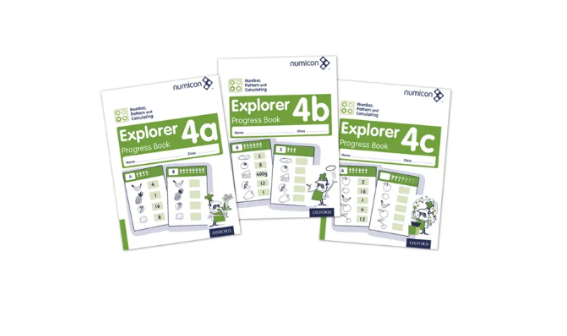Numicon Number 4 Explorer Progress Books-Age 9+.  