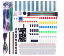 Electronics Fun Kit w/ Power Supply Module, Jumper
Wire, Precision Potentiometer, 830 tie-Points Breadboard
Compatible with Arduino, STM32