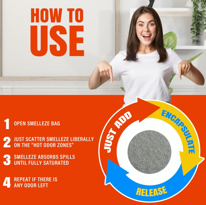 Smelleze® Ostomy Odor Eliminator Granules, 2lb 
