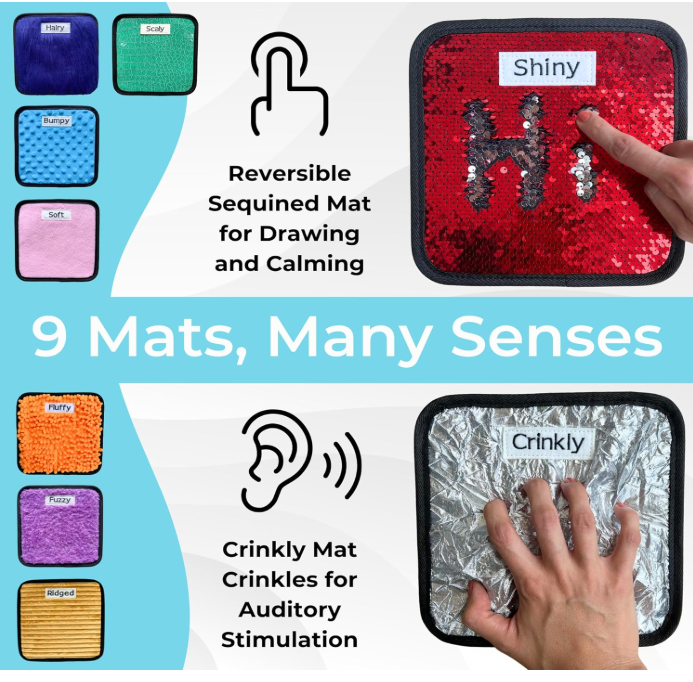 Labeled Sensory Mats - pack of 9