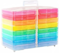 Transparent 4" x 6" Photo Case and Clear Craft Keeper with inner case (multi-coloured) 