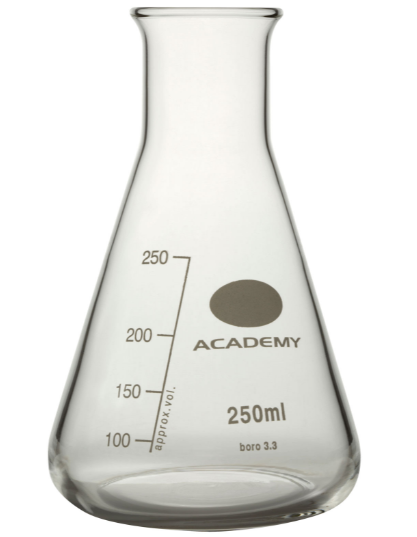 Academy 250ml Conical Flask, Narrow Neck - Single