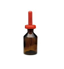 50ml Glass Dropper Bottle with Teat Pipette, Amber - 2 per pack