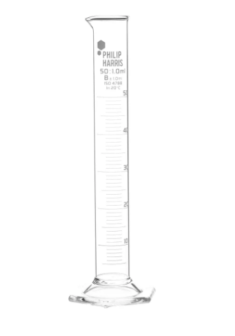 Glass Measuring Cylinder: PH 50ml, Tall Form-Single