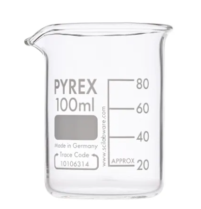 Pyrex 100ml Glass Beaker, Squat-Single
