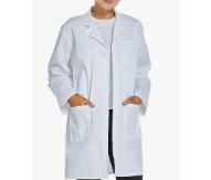 Lab Coat Unisex, LS, White-Small