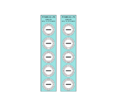 Plastic film reticle strips, 10µ scale - 5 eyepiece micrometer scales/2 strips per pack. 