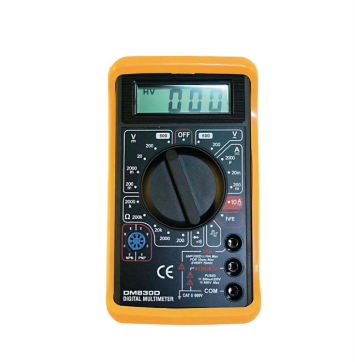 Digital DM830D LCD Multimeter, manual range, Yellow