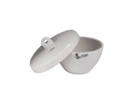 Porcelain Crucible with lid, Squat Form, 45ml