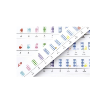 Numicon Table Top Number Lines - for Age 5.  Set of 5. 