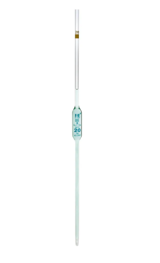 20ml Glass Pipette, Bulb Form, Class B - Single