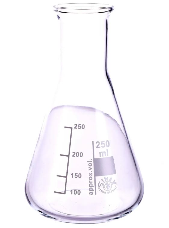 Simax 250ml Conical Flask, Narrow Neck -Single 