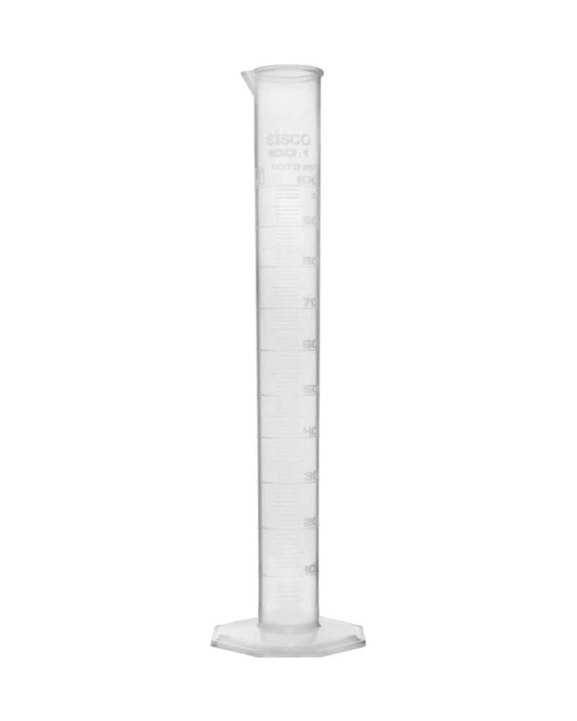 100ml Measuring Cylinder, Clear Polypropylene