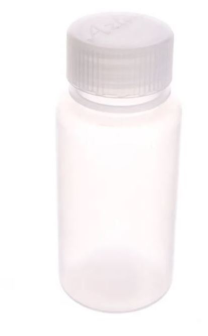 150ml Water Sample Bottle, Translucent Plastic, Screw Cap, Wide Mouth - pack of 10