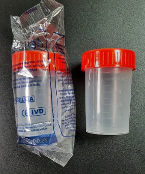 60ml Universal Specimen Container w/ printed label  Polystrene, Box of 300