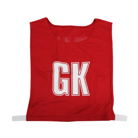 Netball Bibs Ziland Set of 7 Red Adult Small