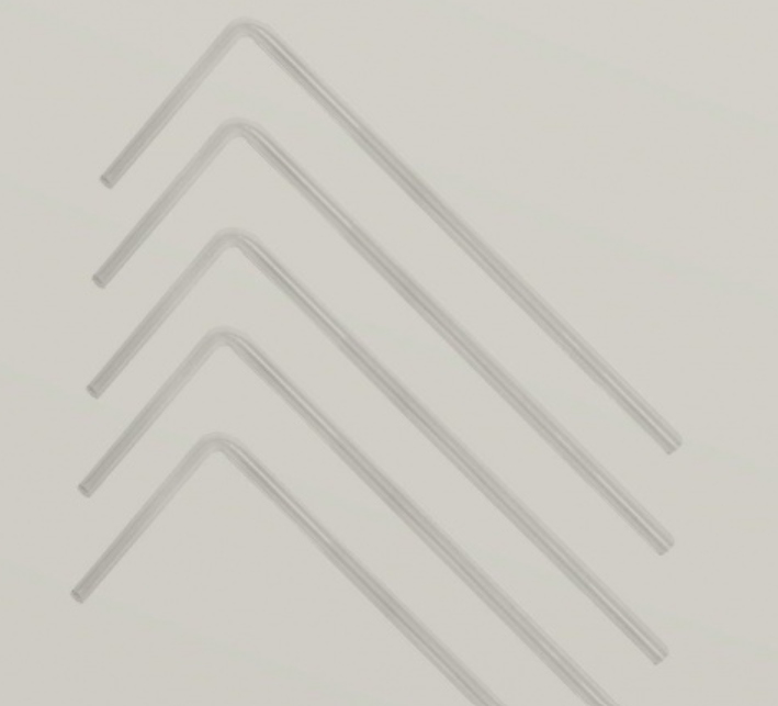 Glass Delivery Tubes with 90° Bend, 4mm o.d - Pack of 4 