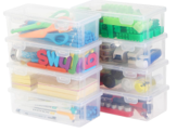 Clear Plastic Storage Case w/Snap Lid-8/Pk 