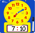 Dry Erase Magnetic Teaching Demonstration Clock
