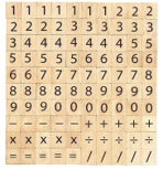 Wooden Number Tiles -100pcs