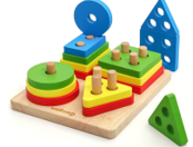 Montessori Wooden Sorting Stacking Shape Blocks