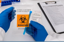 Biohazard Waste Bags (Clear) w/Pouch (6x9)-100/Pk 