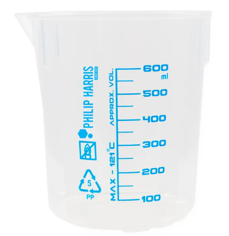 PH 600ml Beaker HDPE Polypropylene (Plastic) - Single (50ml grad) 