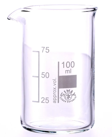 Simax 100ml Glass Beaker, Tall Form-Single 