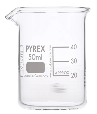 Pyrex 50ml Glass Beaker, Squat-Single 