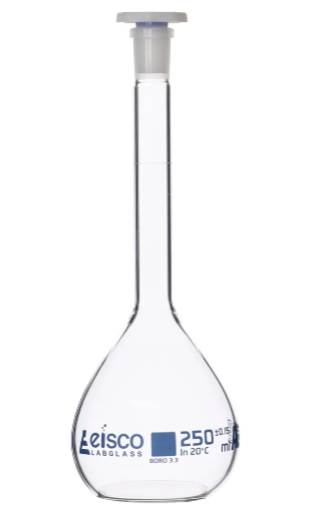 250ml Stoppered Volumetric Flask - Class A