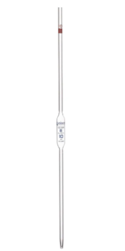 10ml Glass Pipette Bulb Form, Class B - Pack of 5