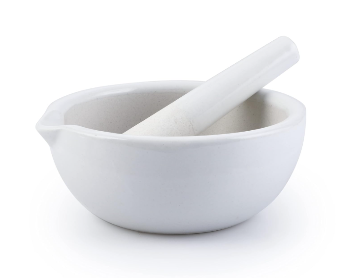 Mortar & Pestle, Unglazed Porcelain, medium - 160ml