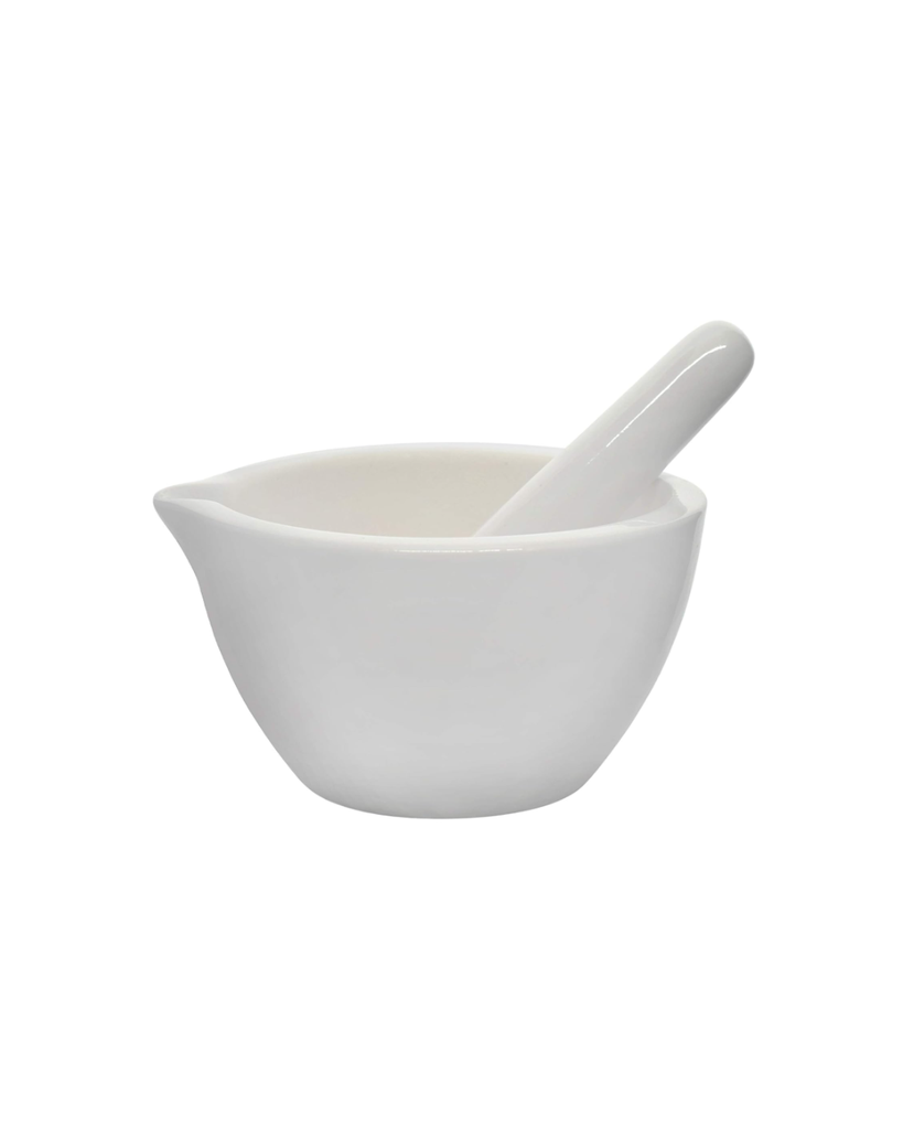 Mortar & Pestle, Unglazed Porcelain, medium - 105mm o.d. (150ml)