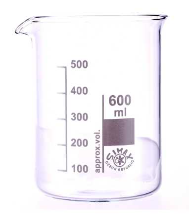 Simax 600mL Glass Beaker, Squat - Single