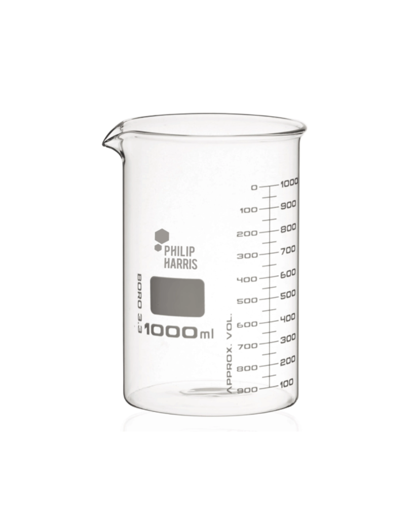 PH 1000ml Glass Beaker, Squat-Single