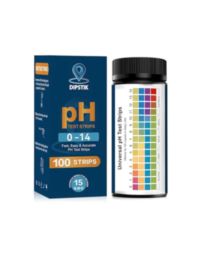 pH Paper Test Strips Multi-colour 0-14 - 100 ct