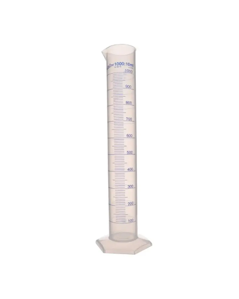 Azlon 1000mL Measuring Cylinder, Polypropylene, Ultra Clear -  Tall Form  