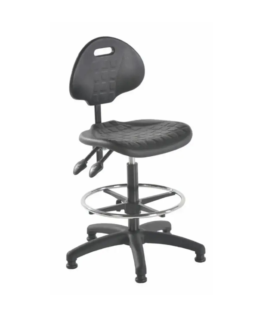 Laboratory Chair, PU LD Soft Castors-Bench Height