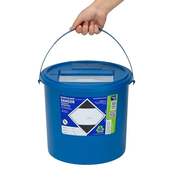 Medical Waste Container: 11.5L Pharma Disposal (no Sharps)-Blue