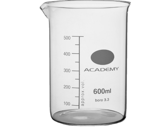 [CAHE1788998] Academy Glass Beaker, Squat 600ml -Single