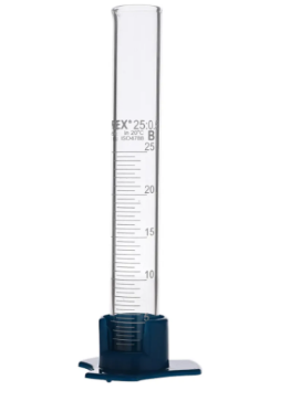 [CAHE1009677] Pyrex 25ml Glass Measuring Cylinder with plastic base -Single