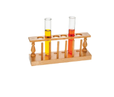[CAHE1674748] Wooden Test Tube Rack -for 6 tubes up to 24mm dia