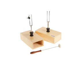 [CAHE1810673] Tuning Forks (2) With Hammer - set