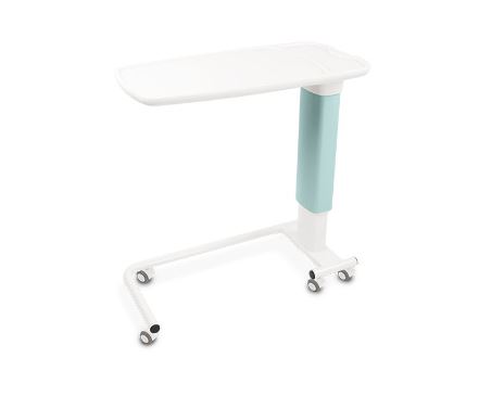 [CAMED-FUR-OBP/SP/S] Overbed Table, Height Adjustable, Polymer, Easy Clean - Spearmint