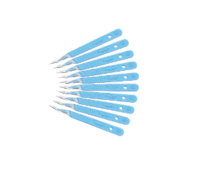 [CAHE1008857] Disposable Size 10 Scalpel Blades w/handle-10/Bx