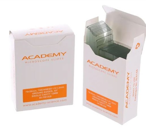 [CAHE1635779] Microscope Cavity Slides: 76mm x 26mm - 50/pack