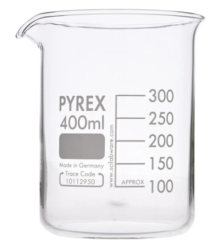 [CAHP052967AI] Pyrex 400ml Glass Beaker, Squat - Single 