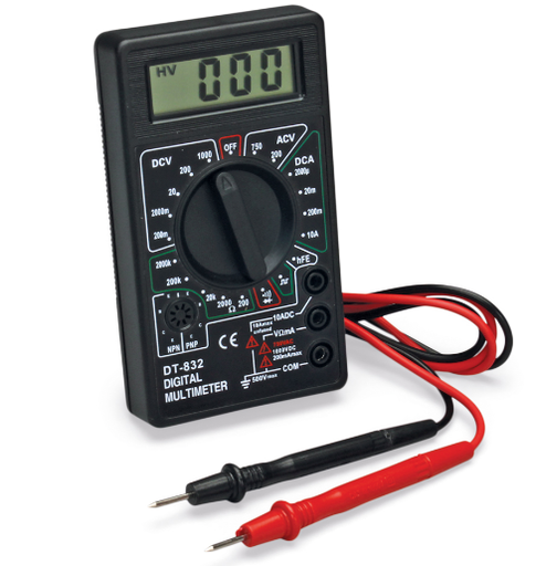 [CA757462] Digital LCD Multimeter, manual range, Black